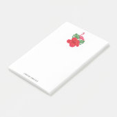 Hibiscus en Flamingo Tropical Post-it Notes (Schuin)
