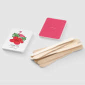 Hibiscus en Flamingo Wedding Dank je wel Fan Handwaaier (Niet-gemonteerd)