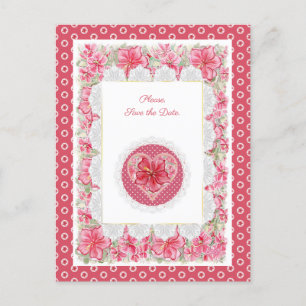 Hibiscus en kant Briefkaart