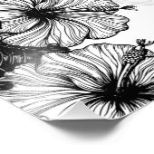 Hibiscus en kolibrie foto afdruk (Hoek)