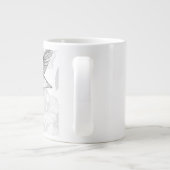 Hibiscus en kolibrie grote koffiekop (Achterkant)