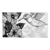 Hibiscus en kolibrie kussensloop (Achterkant-Rechts)