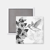 Hibiscus en kolibrie magneet (Voorkant / Achterkant)