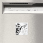 Hibiscus en kolibrie magneet (Insitu (Vaatwasser))