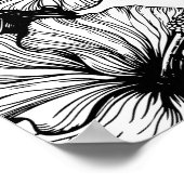 Hibiscus en kolibrie poster (Hoek)