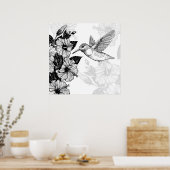 Hibiscus en kolibrie poster (Keuken)