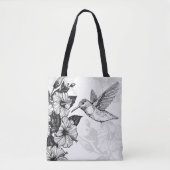 Hibiscus en kolibrie tote bag (Voorkant)