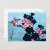 Hibiscus en mus, Hokusai Briefkaart (Voorkant / Achterkant)