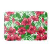 Hibiscus en palmbladeren badmat (Voorkant)