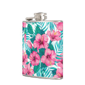 Hibiscus en palmbladeren heupfles (Links)