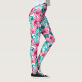 Hibiscus en palmbladeren leggings (Rechts)
