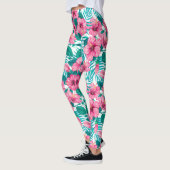 Hibiscus en palmbladeren leggings (Links)