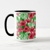 Hibiscus en palmbladeren mok (Links)