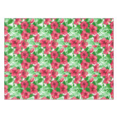 Hibiscus en palmbladeren tafelkleed (Voorkant (Horizontaal))