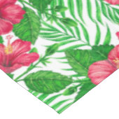 Hibiscus en palmbladeren tafelkleed (Gekanteld)
