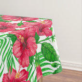 Hibiscus en palmbladeren tafelkleed (Voorbeeld)