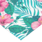 Hibiscus en palmbladeren tafelkleed (Gekanteld)