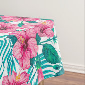 Hibiscus en palmbladeren tafelkleed (Voorbeeld)
