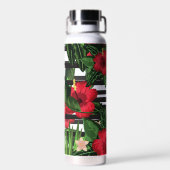 Hibiscus en Palms Waterfles (Achterkant)