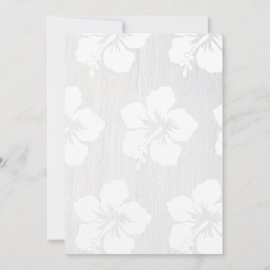 HIbiscus en Pet Afstuderen Luau Uitnodiging (Achterkant)