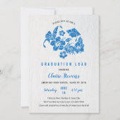 HIbiscus en Pet Afstuderen Luau Uitnodiging (Voorkant)