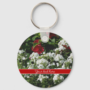 Hibiscus en Phlox Flowers op maat Sleutelhanger
