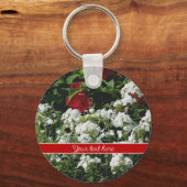 Hibiscus en Phlox Flowers op maat Sleutelhanger (Voorkant)