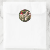 Hibiscus en Phlox Flowers Ronde Sticker (Tas)