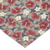 Hibiscus en Plumeria - Maroon Tafelkleed (Gekanteld)