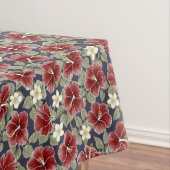 Hibiscus en Plumeria - Maroon Tafelkleed (Voorbeeld)