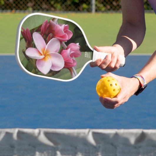 Hibiscus en Plumeria Pickleball Racket (Insitu)