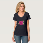 Hibiscus en Plumerias T-shirt (Voorkant volledig)