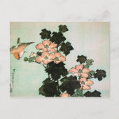 Hibiscus en Sparrow Briefkaart (Voorkant)