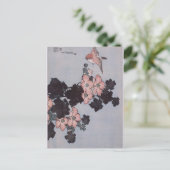 Hibiscus en Sparrow door Katsushika Hokusai Briefkaart (Staand voorkant)