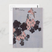 Hibiscus en Sparrow door Katsushika Hokusai Briefkaart (Voorkant / Achterkant)