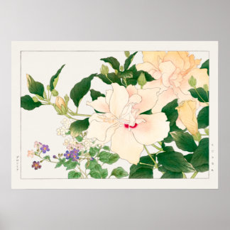Hibiscus en Struik Violet, Konan,  Natuur Art Poster