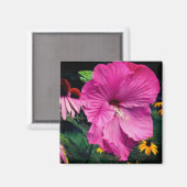 Hibiscus En Vrienden Bloementuin Magneet (Voorkant / Achterkant)