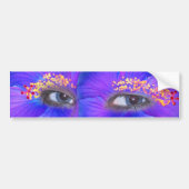 Hibiscus Eyes - Blue Bumpersticker (Voorkant)