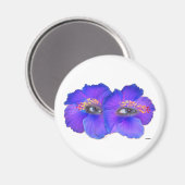 Hibiscus Eyes - Blue Magneet (Voorkant / Achterkant)