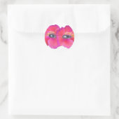 Hibiscus Eyes - Roze Ronde Sticker (Tas)