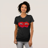 Hibiscus Face - Rood T-shirt (Voorkant volledig)