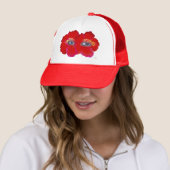 Hibiscus Face - Rood Trucker Pet (In situ)