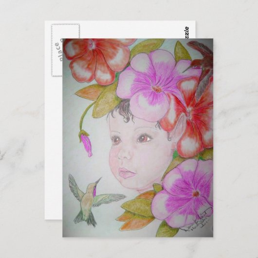 Hibiscus Fairy (2) Briefkaart (Voorkant / Achterkant)