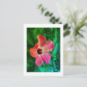 Hibiscus Feestdagenkaart (Staand voorkant)