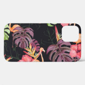 Hibiscus, flamingo's, Waterverf tropisch patroon. Case-Mate iPhone Case (Achterkant (horizontaal))