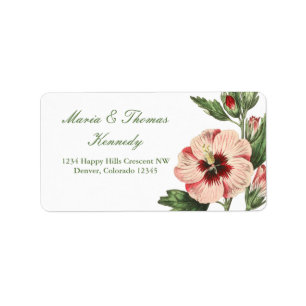 Hibiscus Floral Adres Mailing Labels
