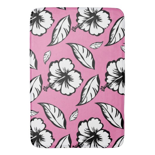 Hibiscus Floral Badmat (Voorkant Verticaal)