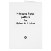 Hibiscus floral card (Achterkant)