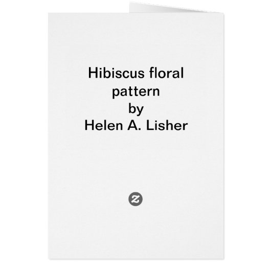 Hibiscus floral card (Achterkant)