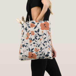 Hibiscus Floral in levendige Oranje tonen Tote Bag
